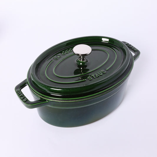 ピコ・ココット オーバル 23cm バジルグリーン