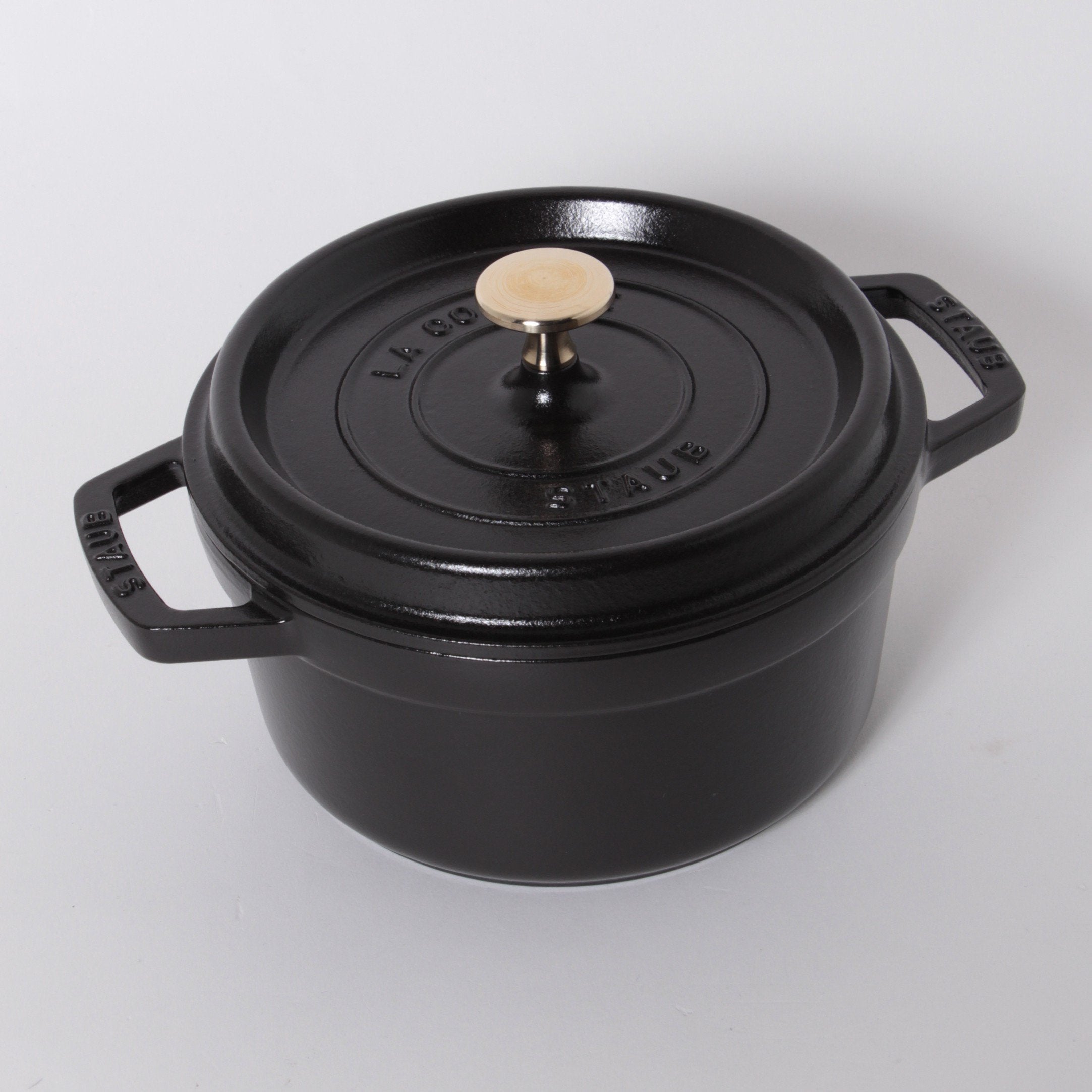 美品 STAUB LA COQUETTE ブラック 鍋 両手鍋 24cm ストウブ 鋳物