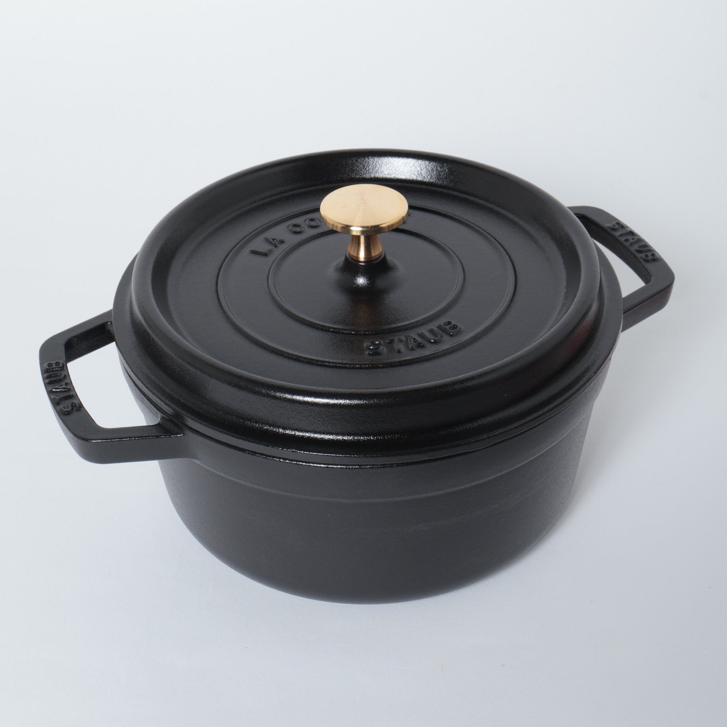 ☆STAUB/ストウブ ピコ・ココット ラウンド 22cm/ブラック/鋳鉄