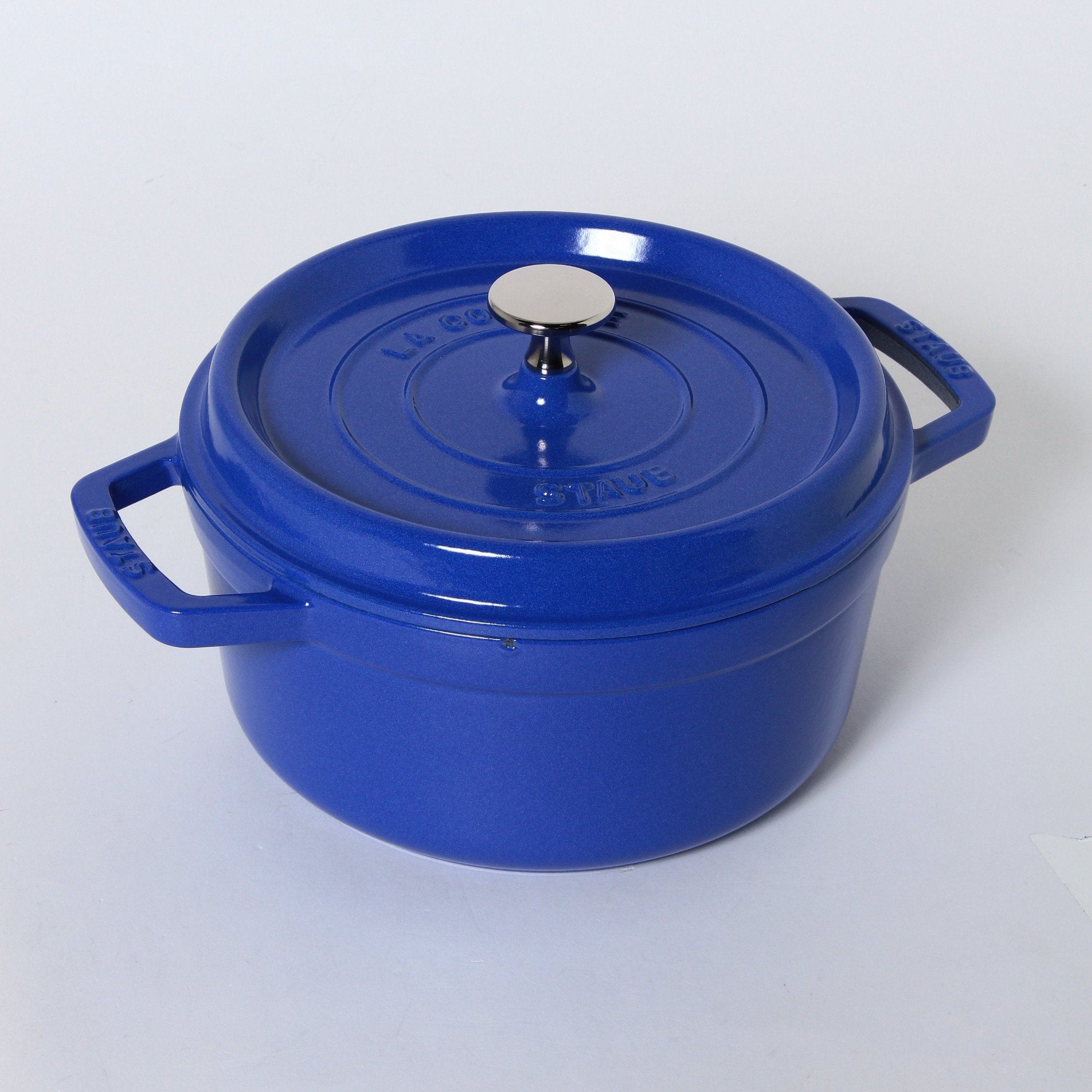 ストウブ 22cm staub ほうろう鍋 新品 ブルーベリーコストコ - 調理器具